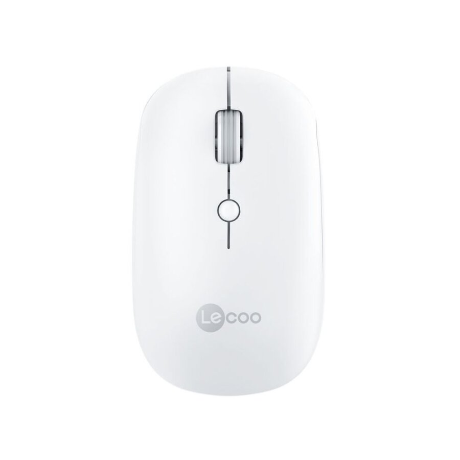 Lecoo WS211 Dual Mod Bluetooth ve Kablosuz Şarj Edilebilir Optik Mouse Beyaz - 1