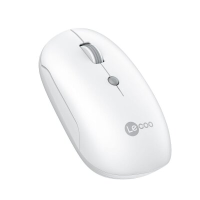 Lecoo WS211 Dual Mod Bluetooth ve Kablosuz Şarj Edilebilir Optik Mouse Beyaz - 2