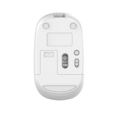 Lecoo WS211 Dual Mod Bluetooth ve Kablosuz Şarj Edilebilir Optik Mouse Beyaz - 5