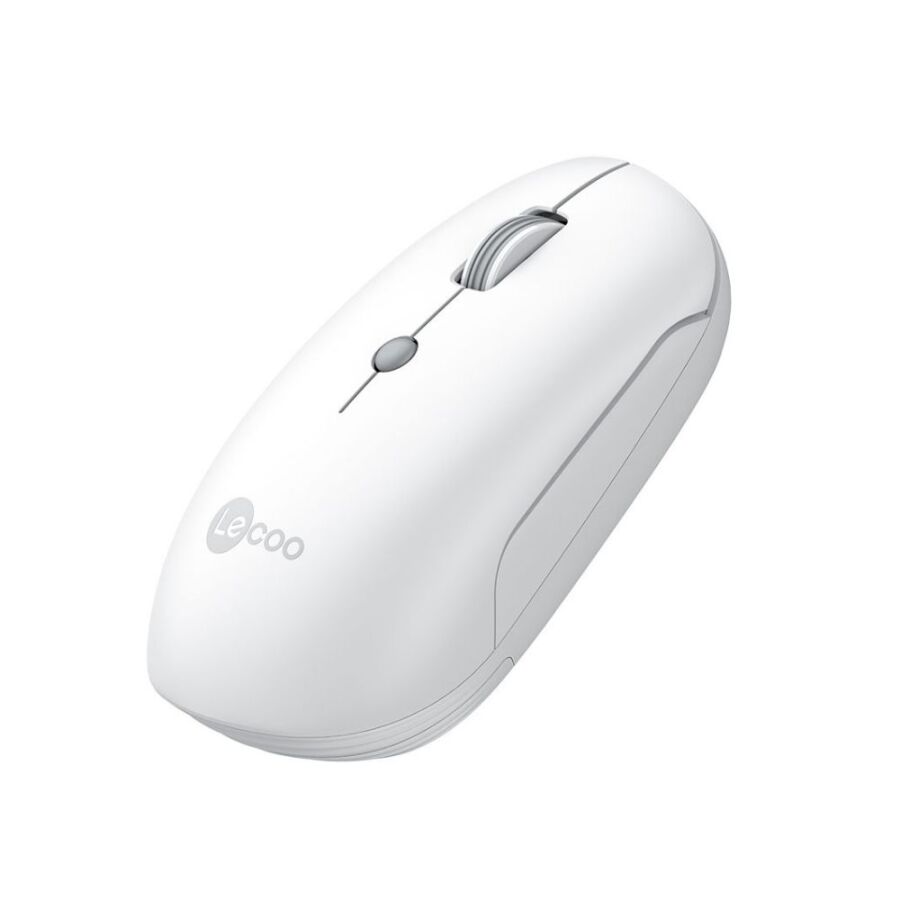 Lenovo Lecoo WS211 Dual Mod Bluetooth ve Kablosuz Şarj Edilebilir Optik Mouse Beyaz - 4
