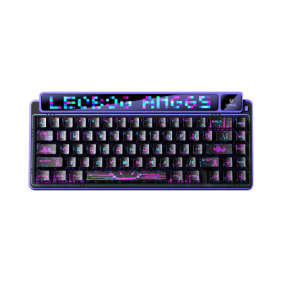 Leobog AMG65 Mekanik Gaming Oyuncu Klavyesi LED Matrix Ekranlı Silent Cotton Candy Switch RGB Hot Swap Siyah