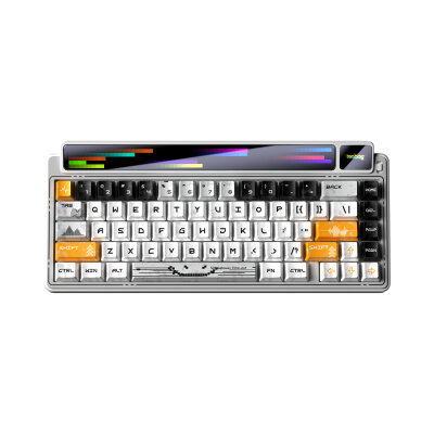 Leobog AMG65 Mekanik Gaming Oyuncu Klavyesi LED Matrix Ekranlı Silent Cotton Candy Switch RGB Hot Swap Turuncu