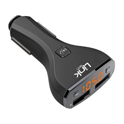 Linktech G6 2.4A Şarj Destekli LCD Ekranlı FM Transmitter - 1