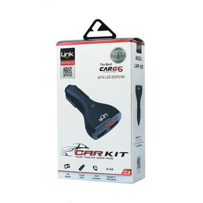 Linktech G6 2.4A Şarj Destekli LCD Ekranlı FM Transmitter - 3