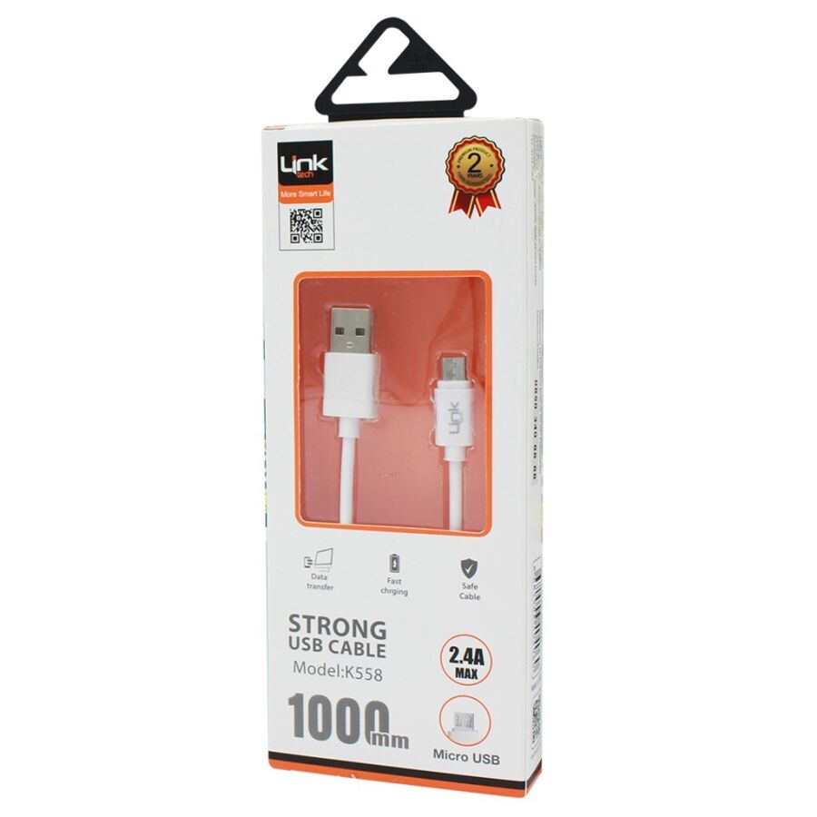 Linktech K558 2.4A Micro USB Şarj ve Data Kablosu - 2