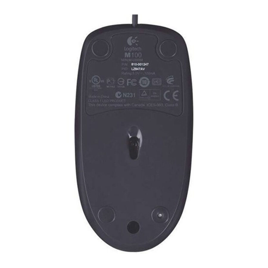 Logitech M100R USB Kablolu Mouse - 5