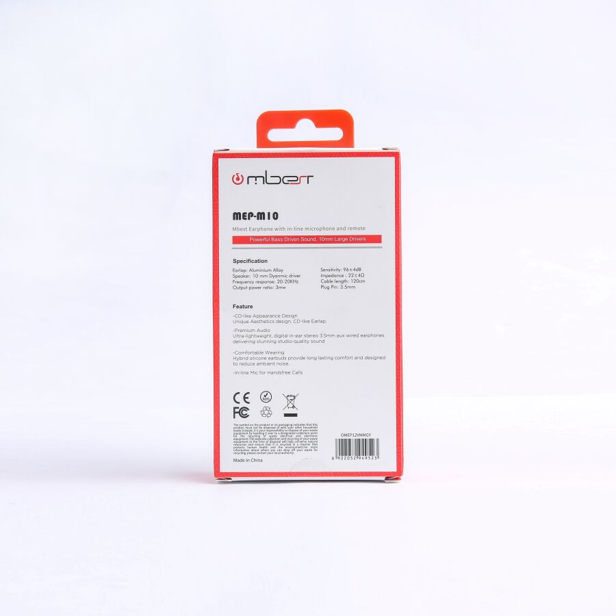 Mbest 10mm Dinamik Sürücülü 3.5mm Jack Girişli Mikrofonlu Kulak içi Kulaklık Siyah - 8