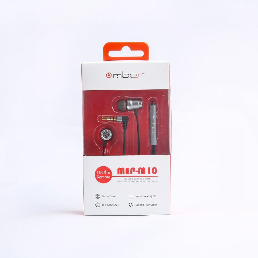 Mbest 10mm Dinamik Sürücülü 3.5mm Jack Girişli Mikrofonlu Kulak içi Kulaklık Siyah - 6