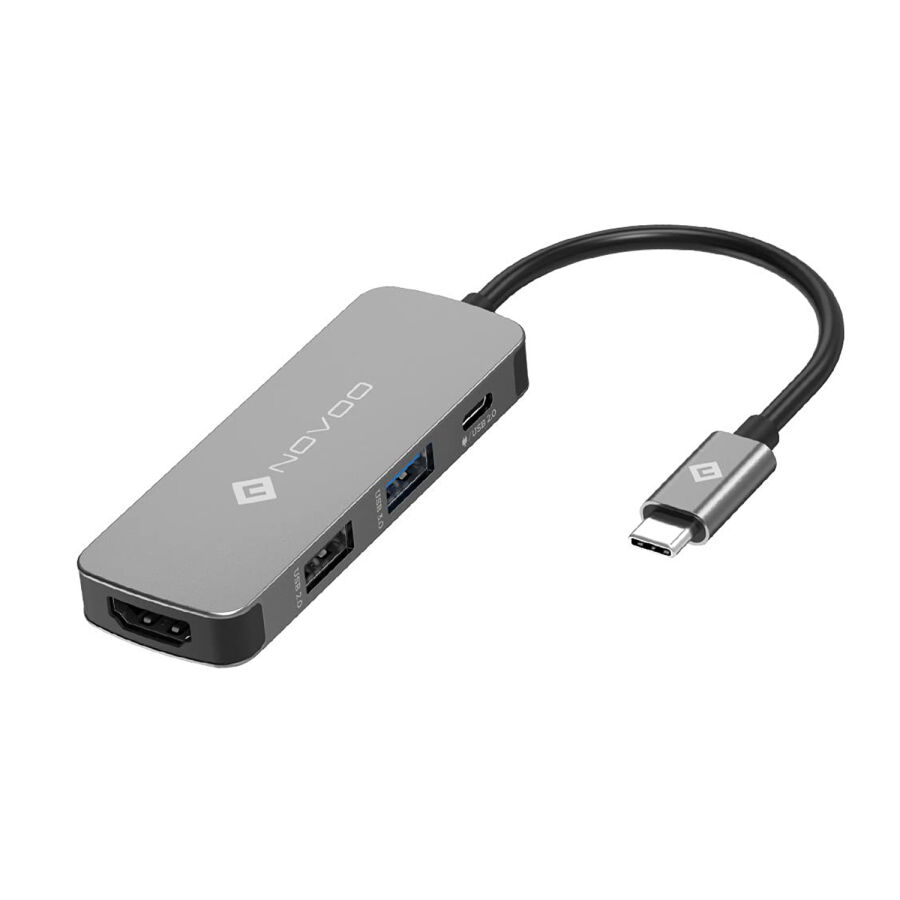 Novoo Type-C to 2*USB-A 4K HDMI PD 100W Dönüştürücü Adaptör - 1