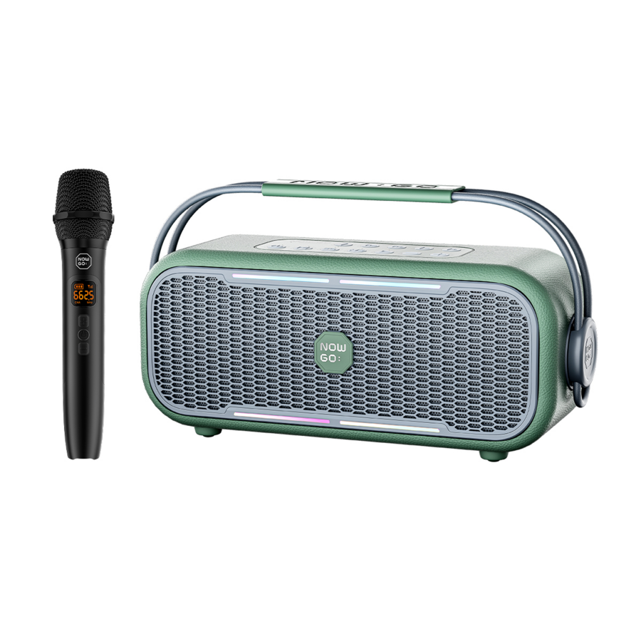 NOWGO C2 60W Mikrofonlu Bluetooth Hoparlör RGB IPX4 Taşınabilir Karaoke Sistemi Yeşil - 1
