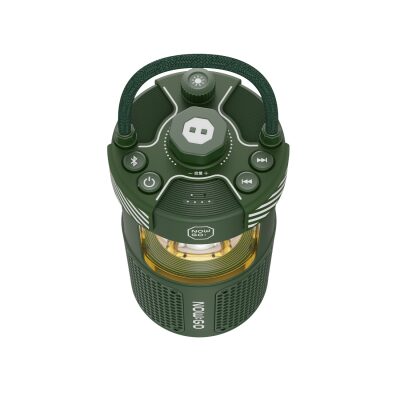 NowGo F1 20W Bluetoooth Hoparlör Taşınabilir Powerbank Kamp Feneri Yeşil - 2