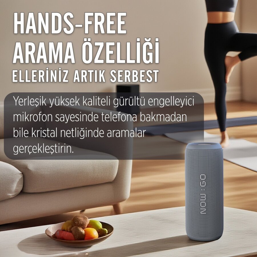 NowGo F6 20W RGB Speaker Su Geçirmez Taşınabilir Kablosuz Bluetooth Hoparlör Siyah - 8