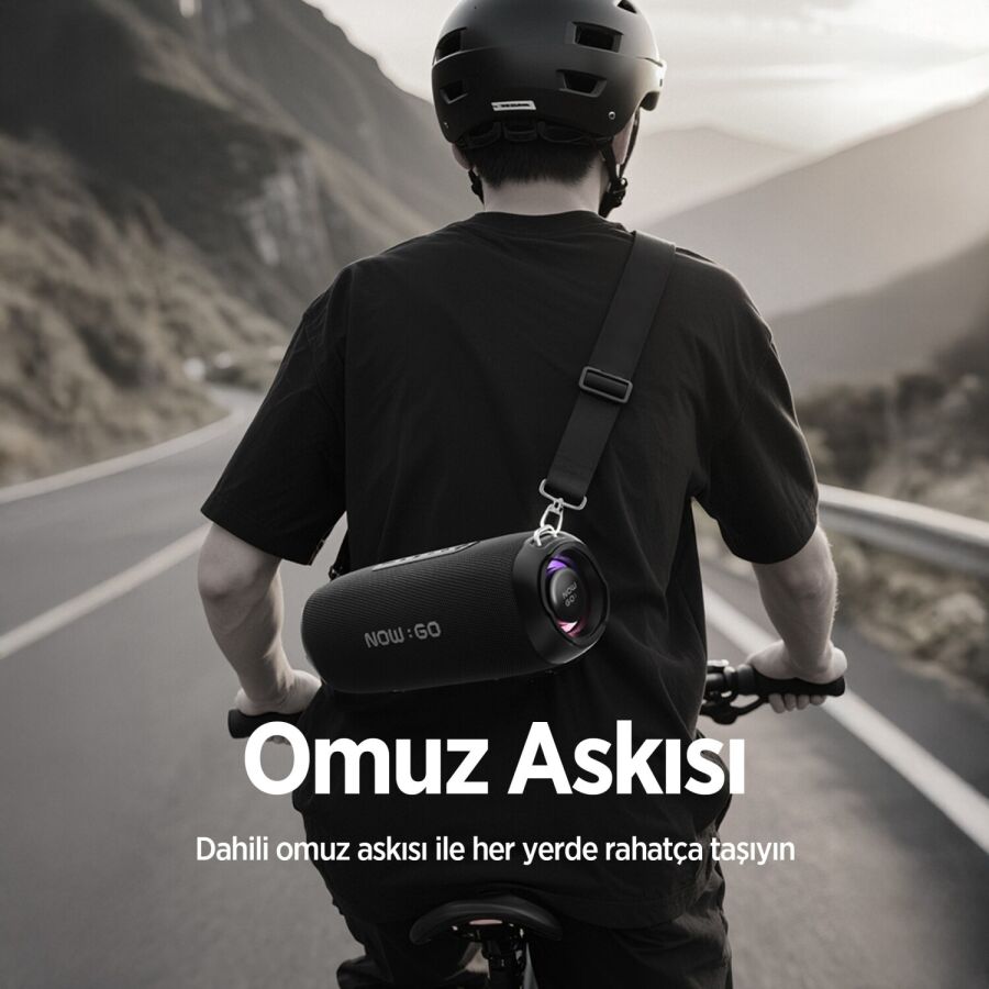 NowGo F8 40W RGB Speaker Su Geçirmez Taşınabilir Kablosuz Bluetooth Hoparlör Gri - 9