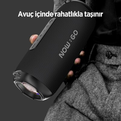 NowGo F8 40W RGB Speaker Su Geçirmez Taşınabilir Kablosuz Bluetooth Hoparlör Siyah - 9
