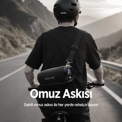 NowGo F8 40W RGB Speaker Su Geçirmez Taşınabilir Kablosuz Bluetooth Hoparlör Siyah - 10