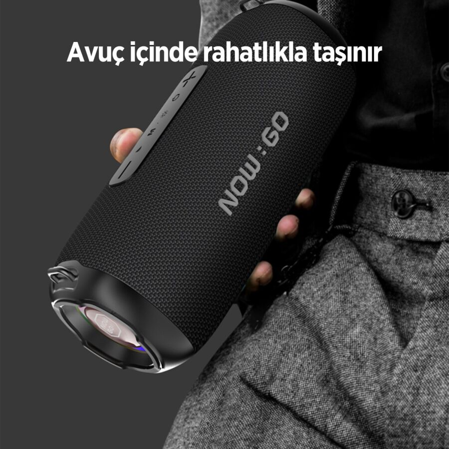 NowGo F8 40W RGB Speaker Su Geçirmez Taşınabilir Kablosuz Bluetooth Hoparlör Yeşil - 7