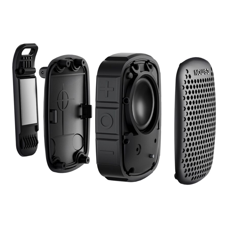 NowGo Lava Clip 5W Klipsli Su Geçirmez Taşınabilir Mini Bluetooth Hoparlör Bej - 2
