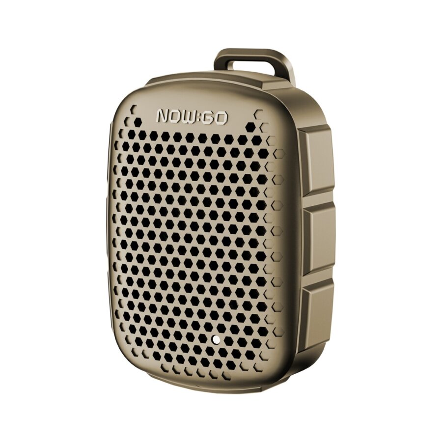 NowGo Lava Clip 5W Klipsli Su Geçirmez Taşınabilir Mini Bluetooth Hoparlör Kahverengi - 1