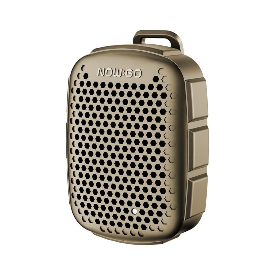 NowGo Lava Clip 5W Klipsli Su Geçirmez Taşınabilir Mini Bluetooth Hoparlör Kahverengi - 1