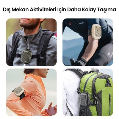 NowGo Lava Clip 5W Klipsli Su Geçirmez Taşınabilir Mini Bluetooth Hoparlör Kahverengi - 7