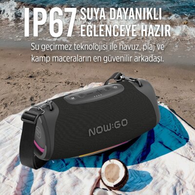 NowGo Storm Lite 80W RGB Super Bass TWS Party Speaker Taşınabilir Kablosuz Bluetooth Hoparlör - 5