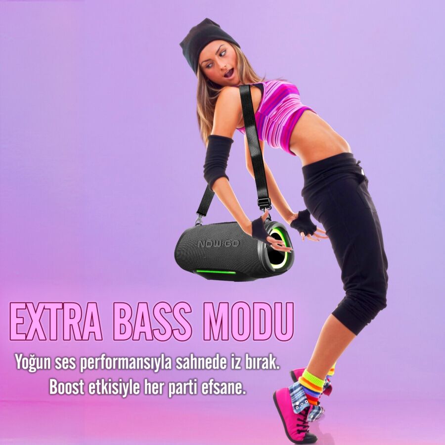 NowGo Storm Lite 80W RGB Super Bass TWS Party Speaker Taşınabilir Kablosuz Bluetooth Hoparlör - 7