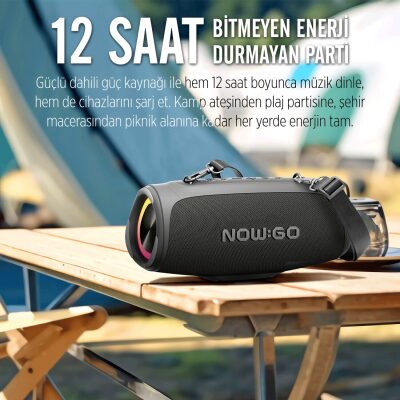 NowGo Storm S 60W RGB Super Bass TWS Party Speaker Taşınabilir Kablosuz Bluetooth Hoparlör - 9