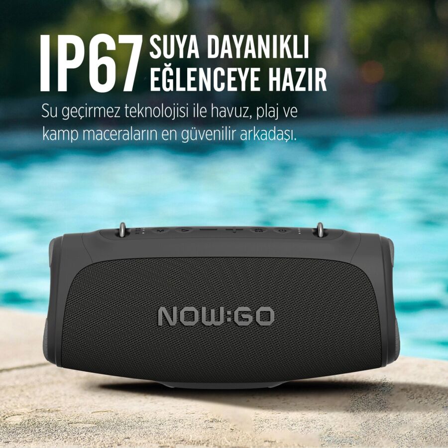 NowGo Storm S 60W RGB Super Bass TWS Party Speaker Taşınabilir Kablosuz Bluetooth Hoparlör - 7