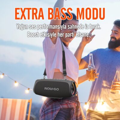 NowGo Storm S 60W RGB Super Bass TWS Party Speaker Taşınabilir Kablosuz Bluetooth Hoparlör - 8