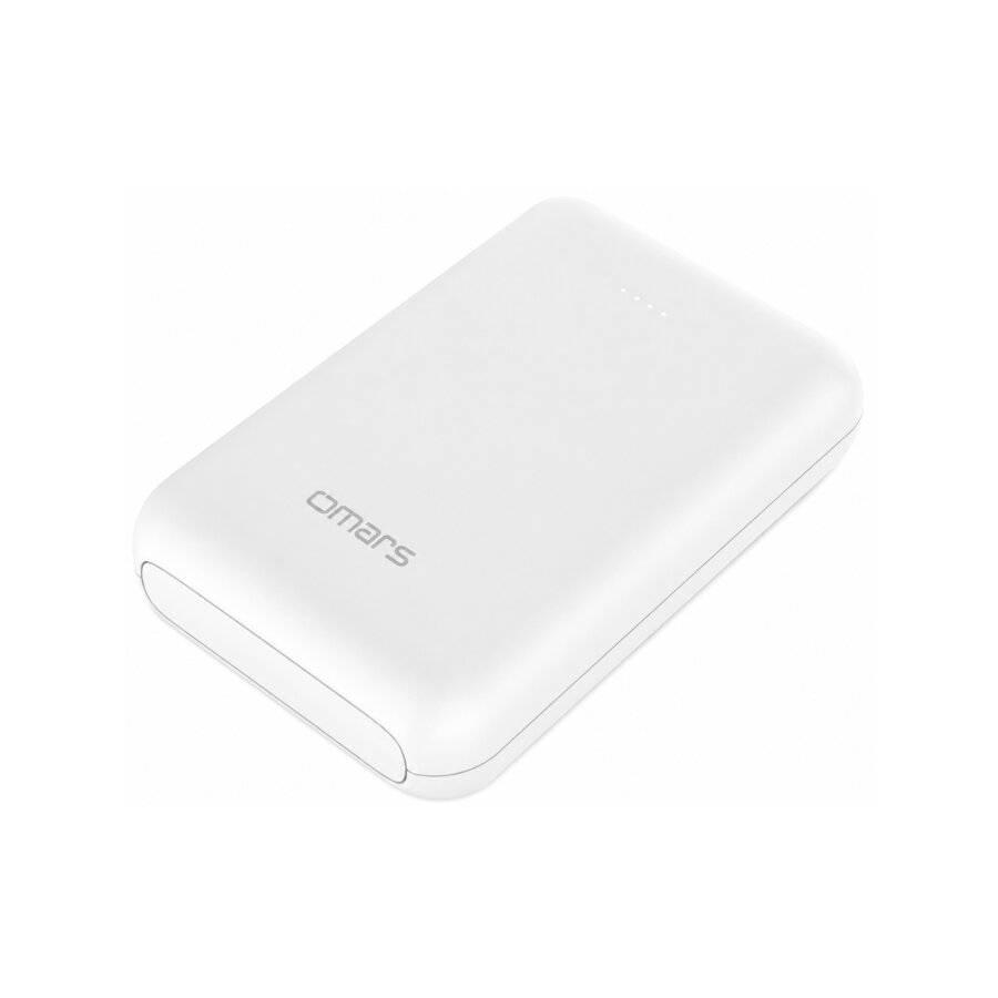 Omars 10000 mAh PD 20W Mini Powerbank Çift Çıkışlı Type-C & USB-A Beyaz - 1