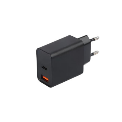 Omars 18W Çift Çıkışlı Type-C - USB Hızlı Şarj Cihazı ve 1 Metre Type-C Kablo
