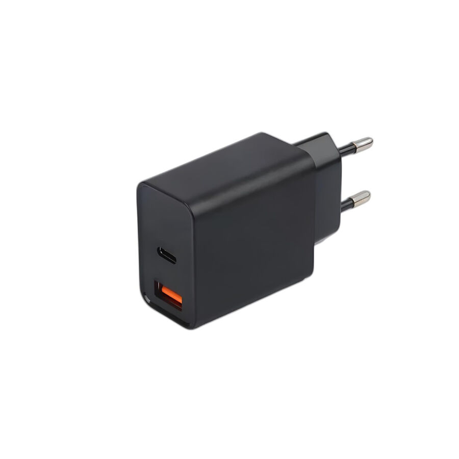 Omars 18W Çift Çıkışlı Type-C - USB Hızlı Şarj Cihazı ve 1 Metre Type-C Kablo - 1