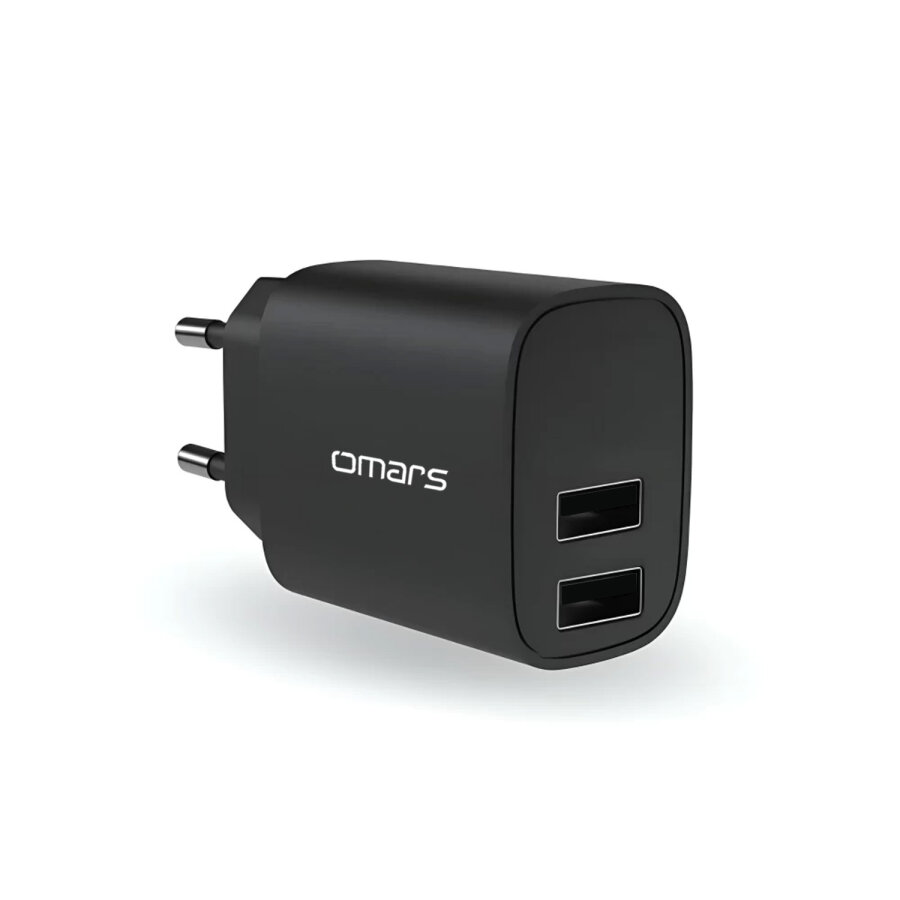 Omars 2.1A Çift USB Çıkışlı Akım Korumalı Şarj Cihazı - 3