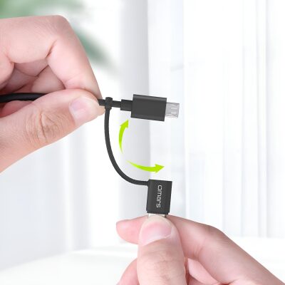 Omars 2'si 1 Arada Type-C Micro USB Şarj ve Data Kablosu 1.2 Metre - 4