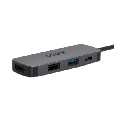 Omars 4 Port USB-C Hub 4K HDMI Video Transferi USB 3.1 PD USB-A ve Type-C Hub Çoklayıcı Adaptör - 3