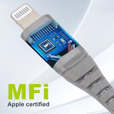 Omars iPhone Type-C to Lightning Örgülü Hızlı Şarj ve Data Kablosu 1 Metre Gri - 4