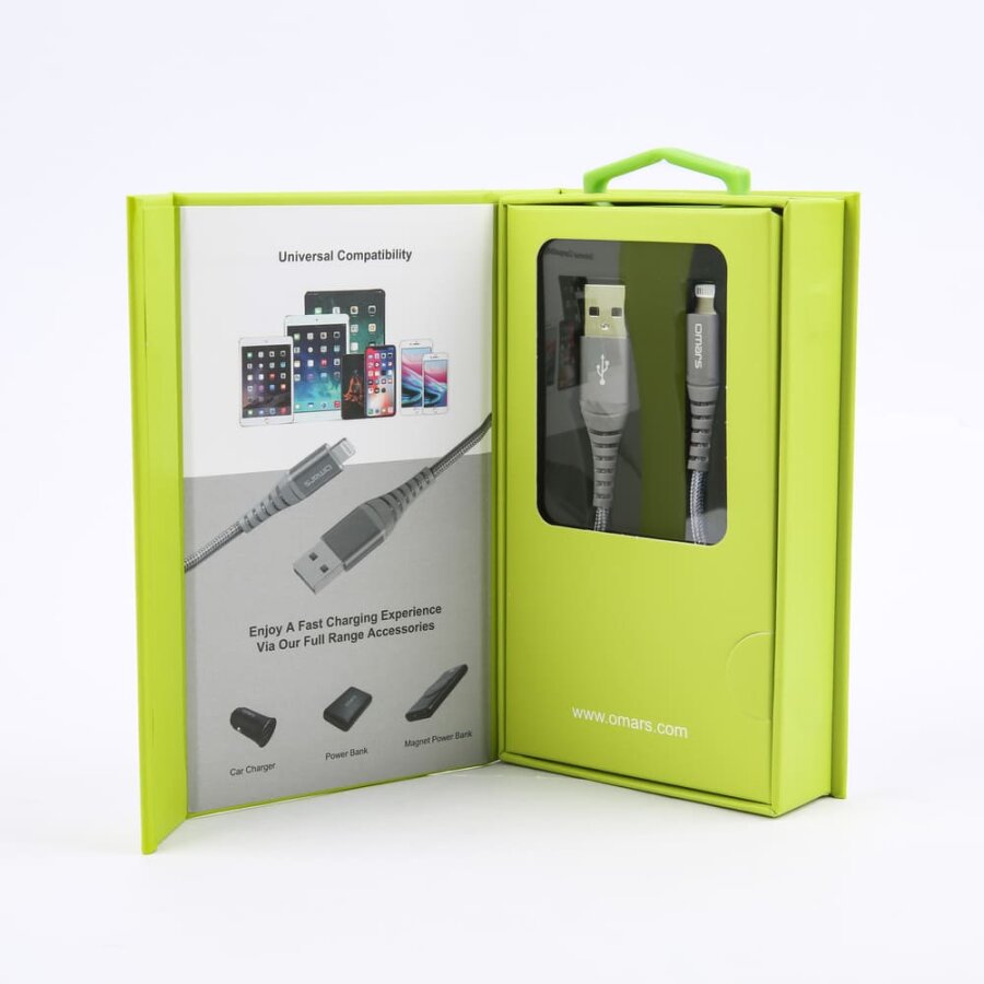 Omars MFI Lightning iPhone Hızlı Şarj ve Data Kablosu 1 Metre Gri - 7