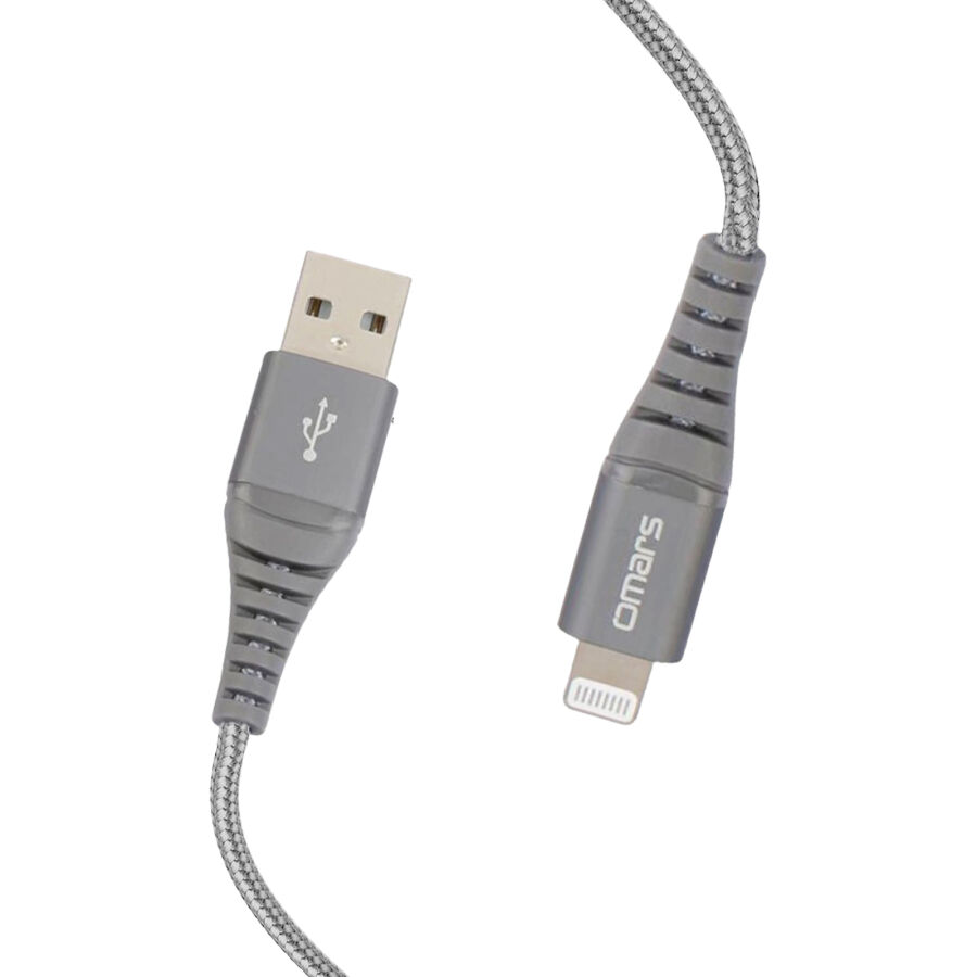 Omars MFI Lightning iPhone Hızlı Şarj ve Data Kablosu 1 Metre Gri - 2