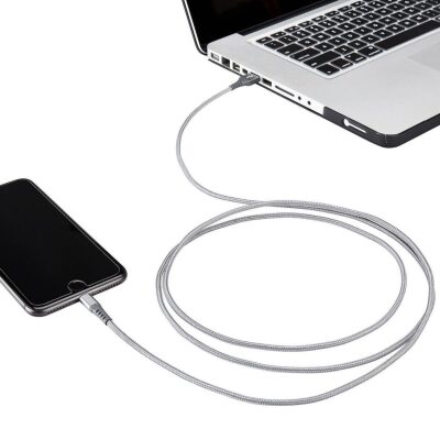 Omars MFI Lightning iPhone Hızlı Şarj ve Data Kablosu 1 Metre Gri - 5