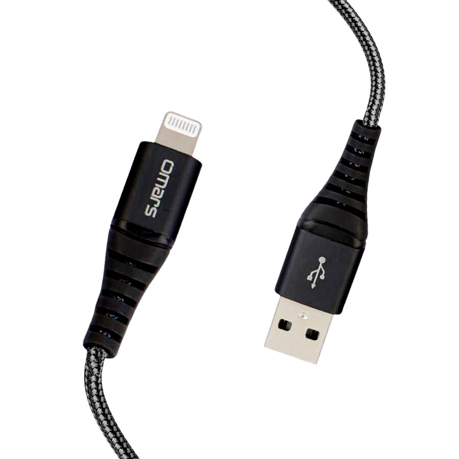 Omars MFI Lightning iPhone Hızlı Şarj ve Data Kablosu 1 Metre Siyah - 3
