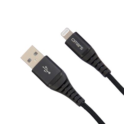 Omars MFI Lightning iPhone Hızlı Şarj ve Data Kablosu 1 Metre Siyah - 4