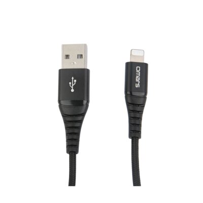 Omars MFI Lightning iPhone Hızlı Şarj ve Data Kablosu 1 Metre Siyah - 1