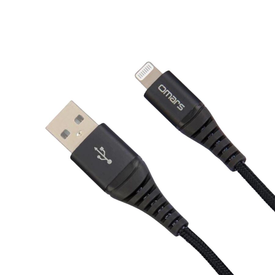 Omars MFI Lightning iPhone Hızlı Şarj ve Data Kablosu 1 Metre Siyah - 4