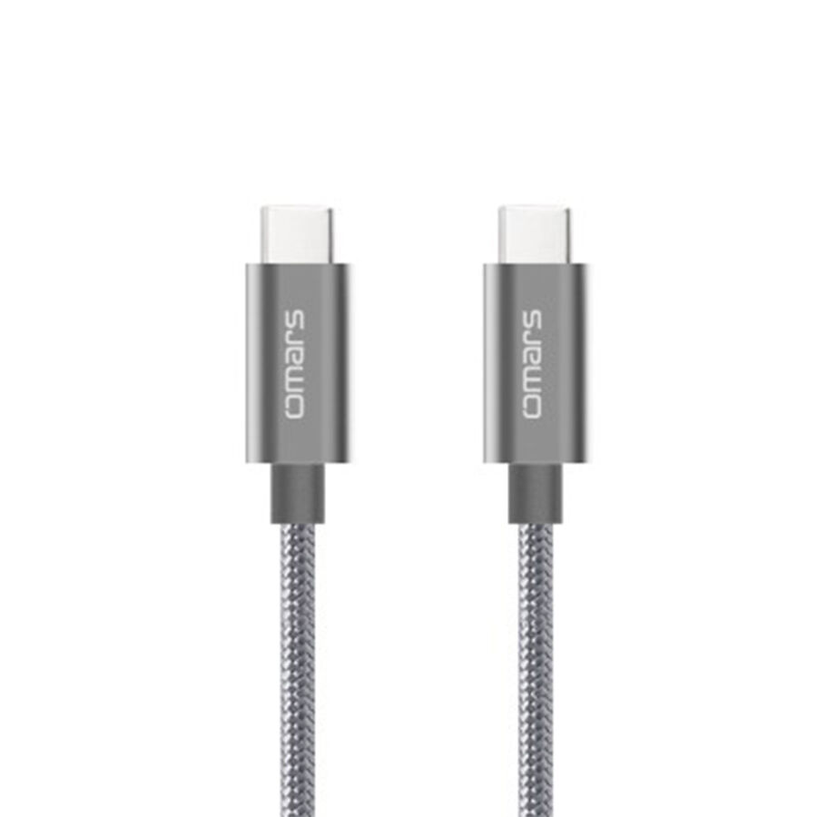 Omars Type-C 3.1 5Gbps 3A Şarj ve Data Kablosu Gri - 1.5 Metre - 1