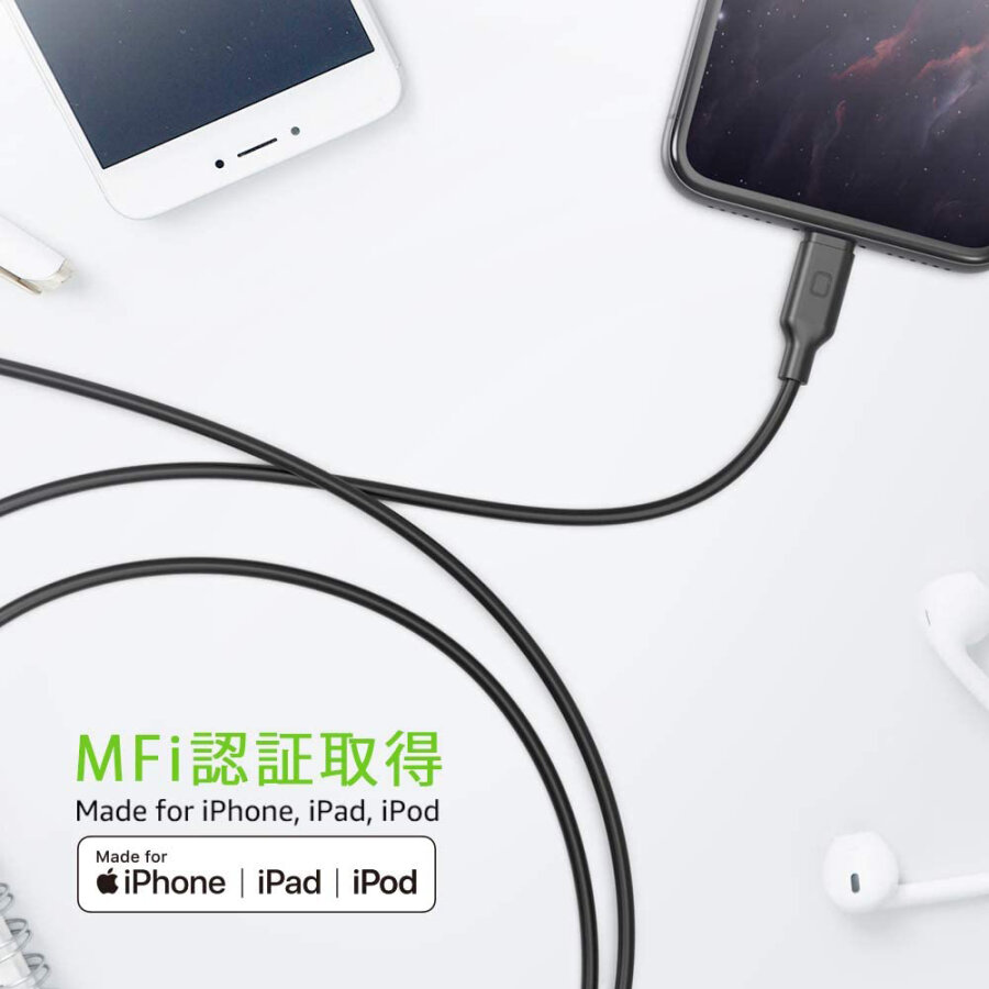 Omars Type-C iPhone MFI Lightning PD Hızlı Şarj Kablosu Siyah 1 Metre - 5