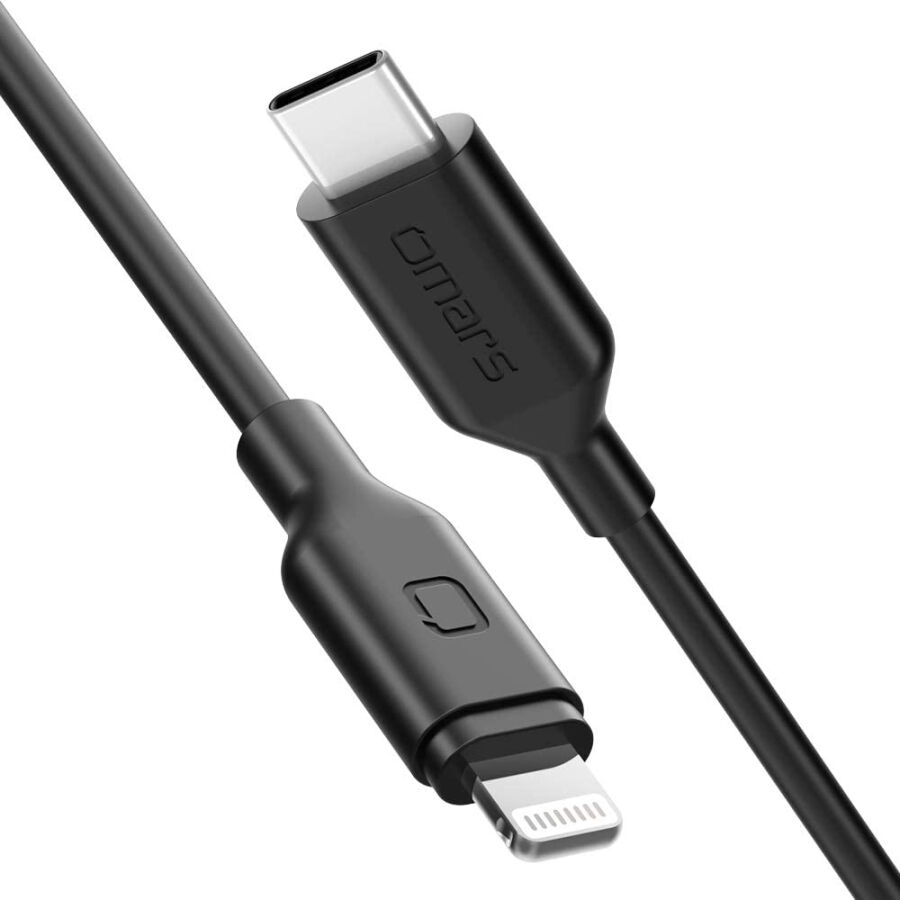 Omars Type-C iPhone MFI Lightning PD Hızlı Şarj Kablosu Siyah 1 Metre - 1