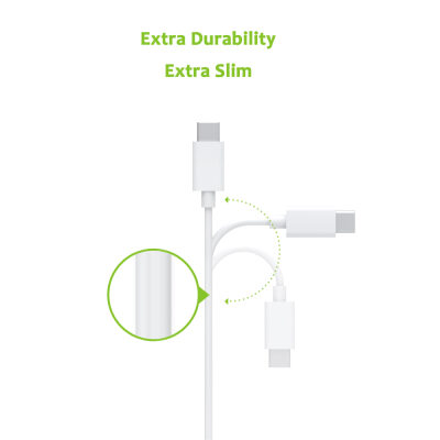 Omars USB Type-C 3A Şarj ve Data Kablosu - Beyaz - 2