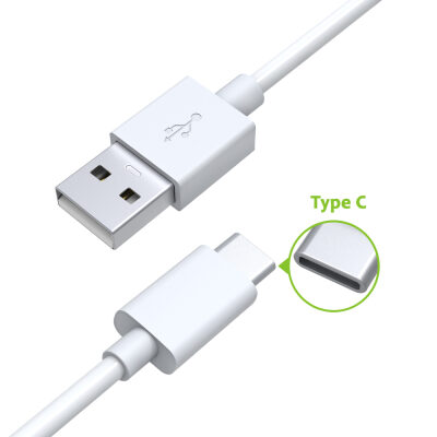 Omars USB Type-C 3A Şarj ve Data Kablosu - Beyaz - 4
