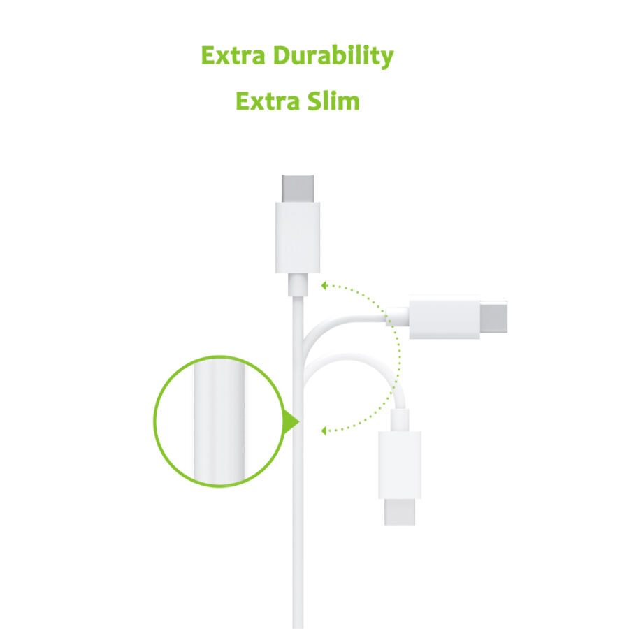Omars USB Type-C 3A Şarj ve Data Kablosu - Beyaz - 2