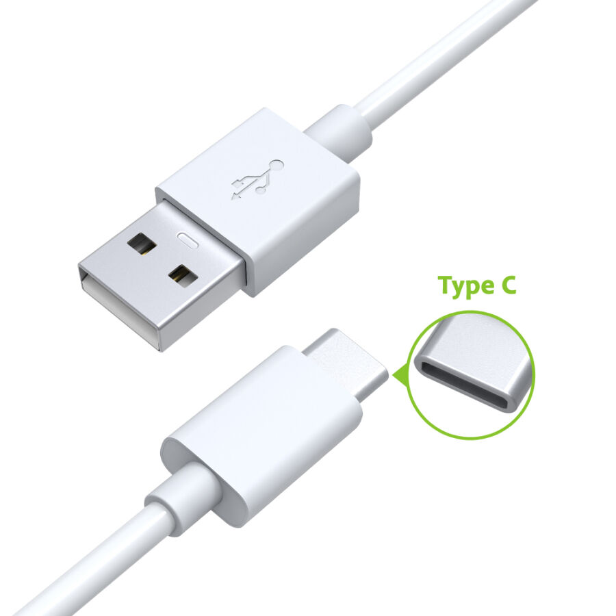 Omars USB Type-C 3A Şarj ve Data Kablosu - Beyaz - 4
